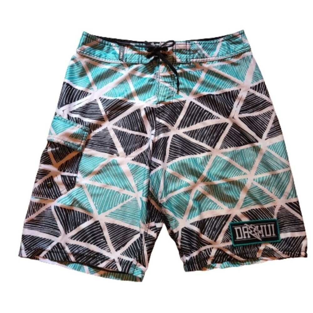 Da Hui Men's Size 30 Island Style Tribal Surfing Hawaiian Beach Board Shorts